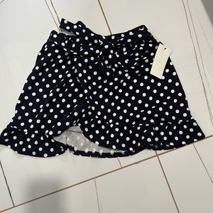 Navy Blue polka dot mini skirt
